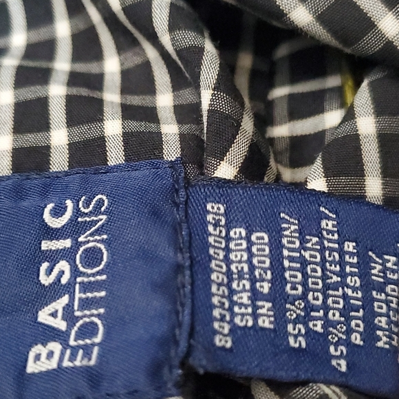 Short sleeve button up black and white - Picture 2 of 2